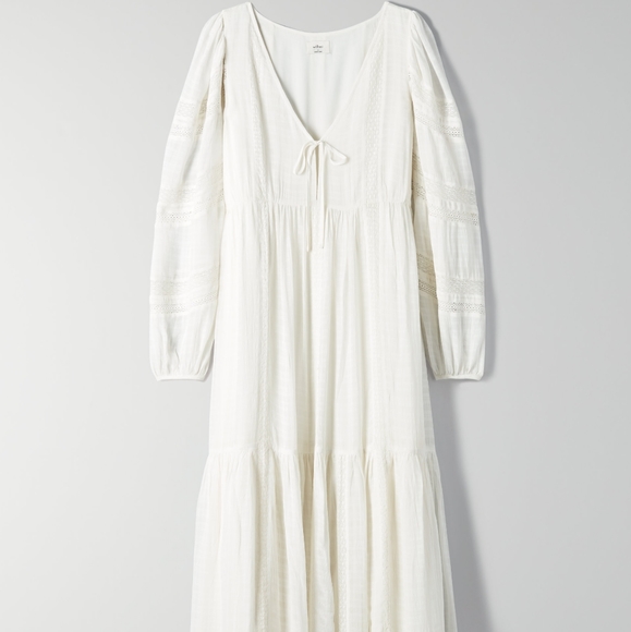 SOLD Wilfred Aritzia White Boho Whimsy Dress NWT MEDIUM - Picture 4 of 6
